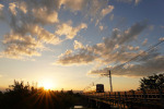 日没の鉄橋
